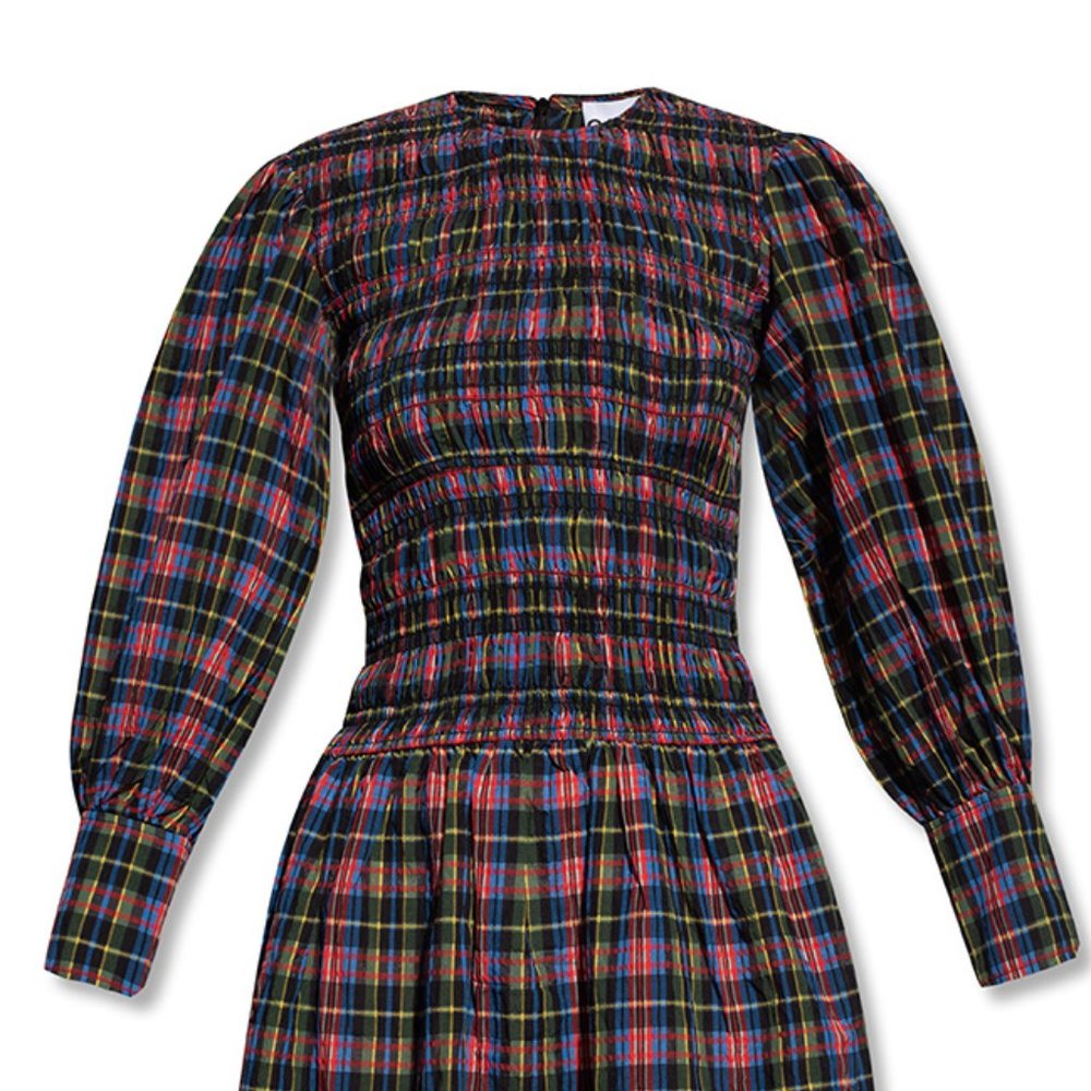 Ganni smocked midi dress SIZE IS EUROPEAN 40 - Picture 7 of 14